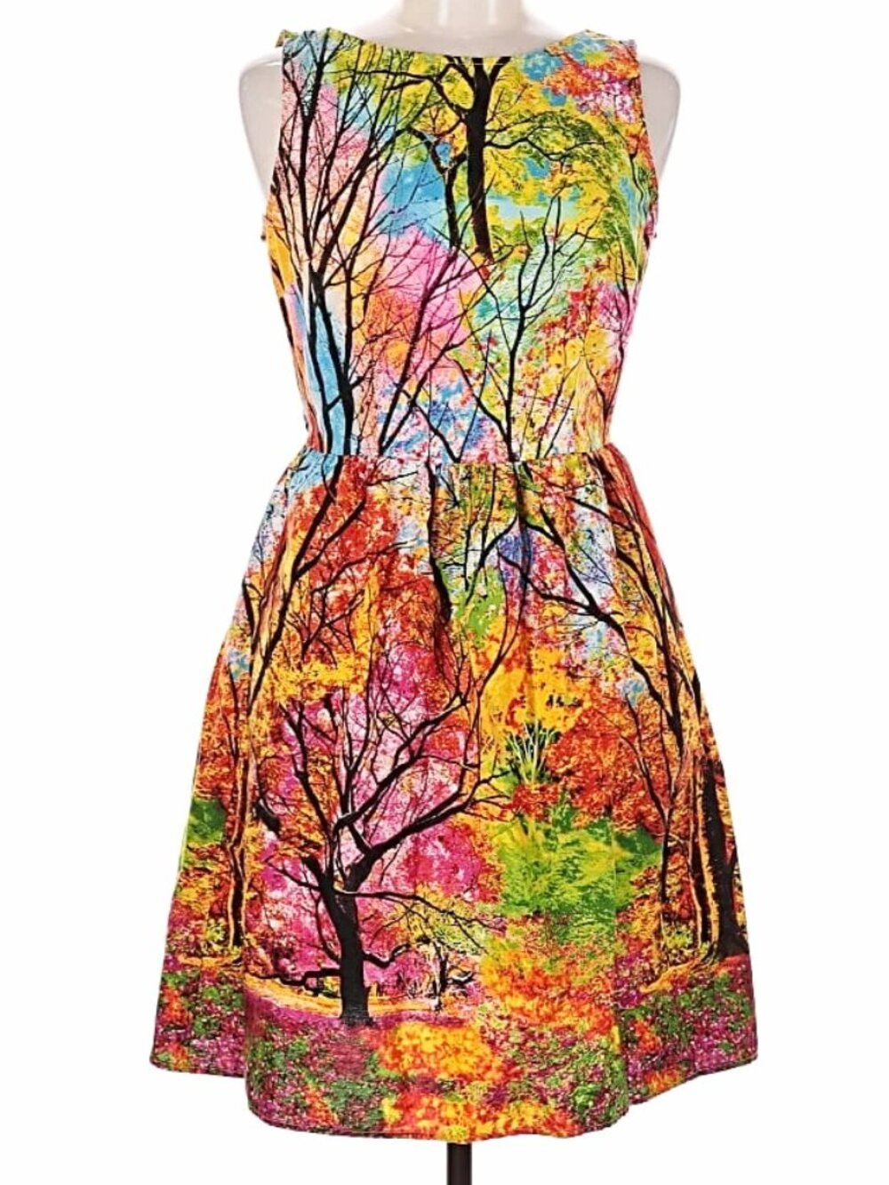 Retrolicious Fall Treescape Dress
